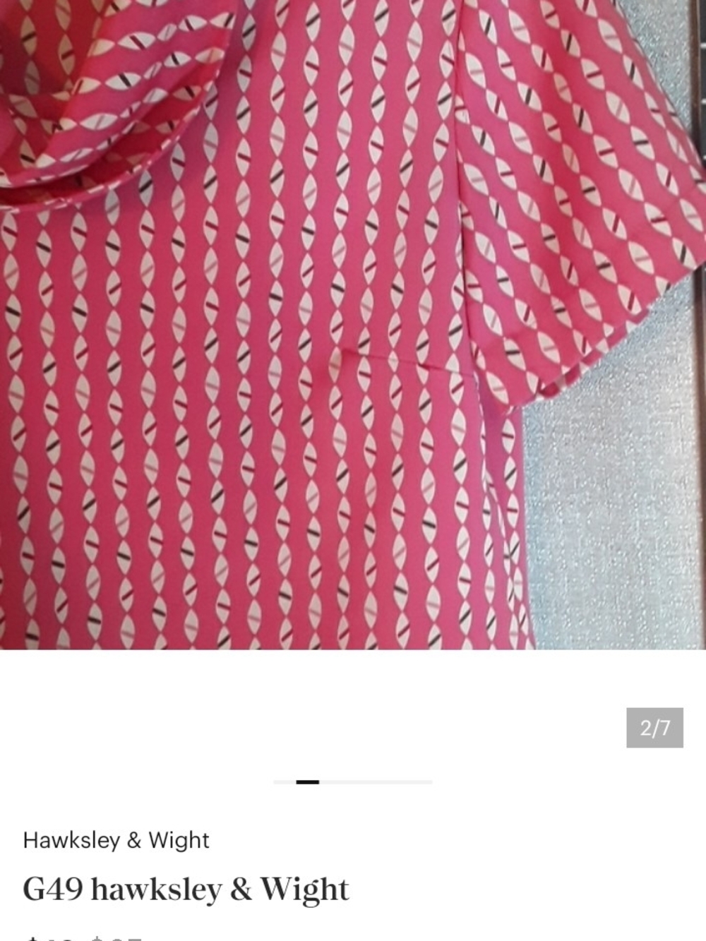 Pink Patterned Short-Sleeve Top - Picture 2 of 6